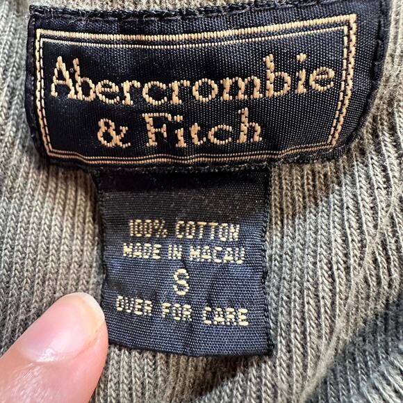 Gorgeous y2k abercrombie & fitch army green cardigan - Picture 6 of 6